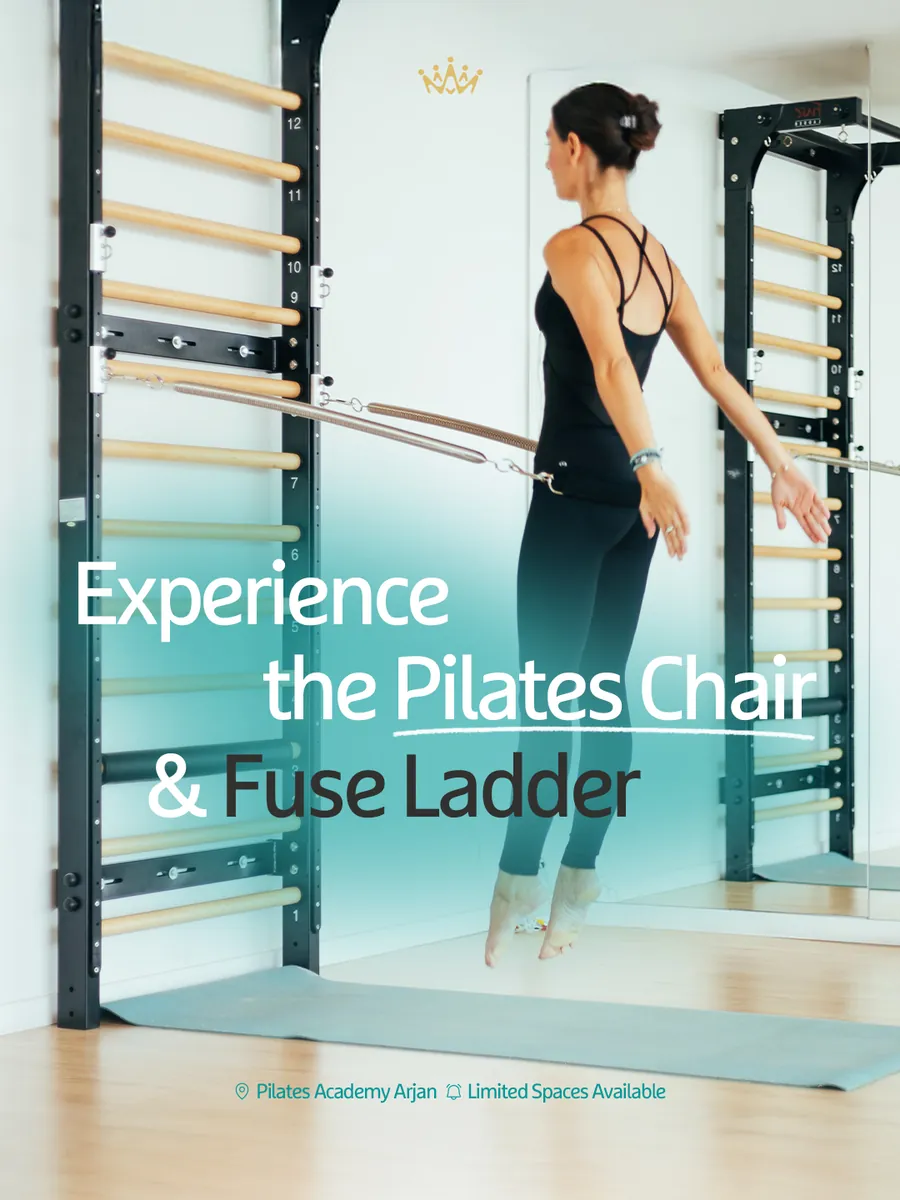 Experience the Pilates Chair and Fuse Ladder at Pilates Academy Arjan
