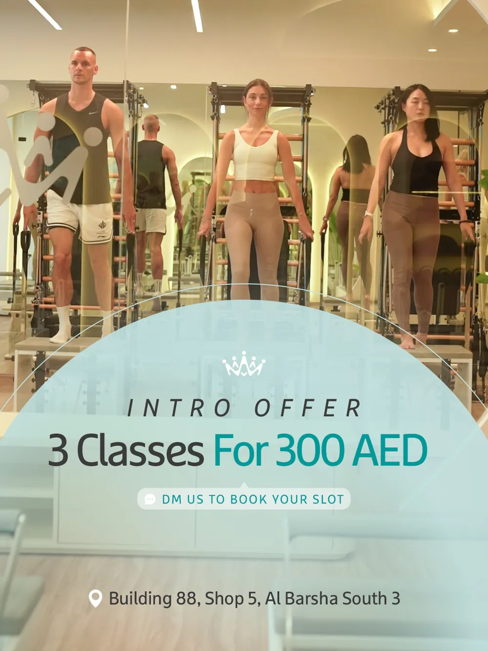 Intro offer: 3 classes for AED 300 at Pilates Academy Arjan, Arjan, Dubai