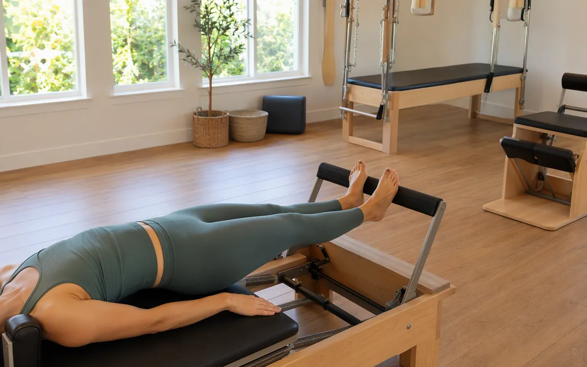 Reformer Footwork Series Alignment Cues for Ankle and Knee Stability