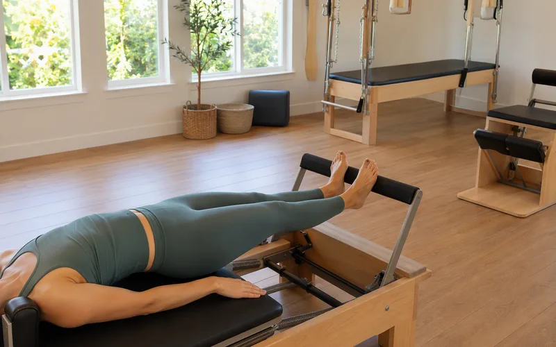 Reformer Footwork Series Alignment Cues for Ankle and Knee Stability