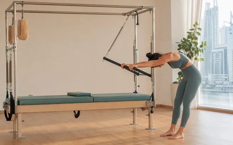 Cadillac roll down series: Mastering spinal articulation from standing in Dubai group classes