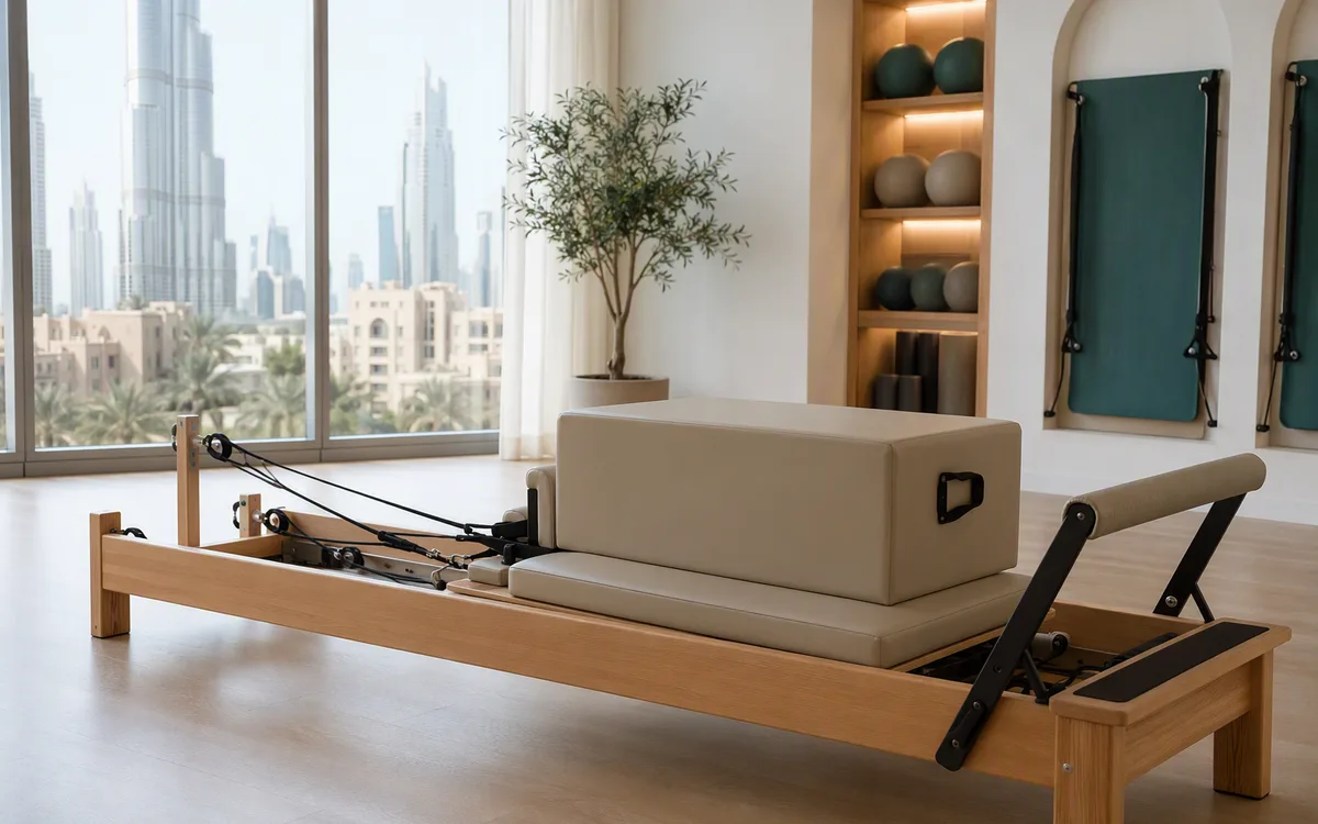Reformer long box exercises for seated spinal articulation