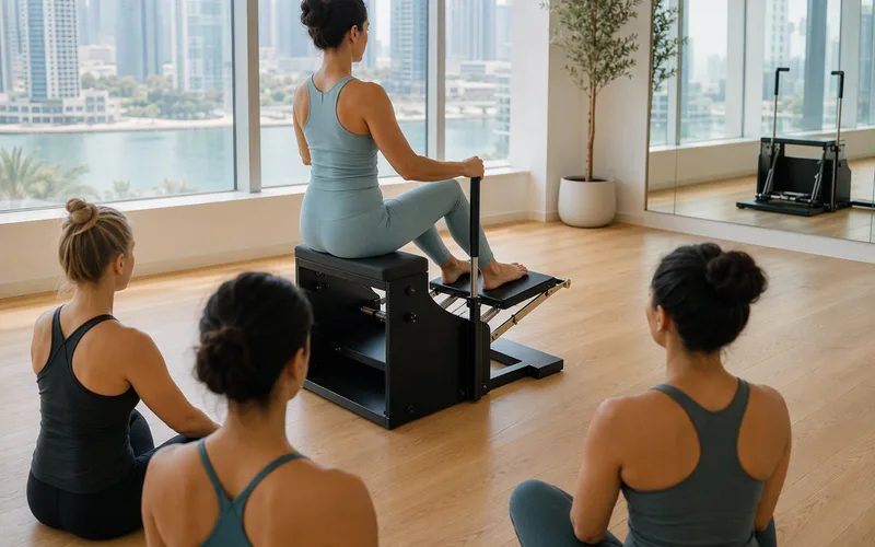 Chair Footwork Series Technique for Pelvic Stability in Arjan Group Classes