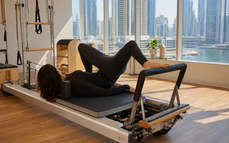 Reformer Frog Variation Technique for Hamstring and Inner Thigh Coordination